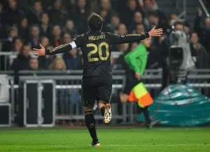 Higuain after score the goal vs Ajax