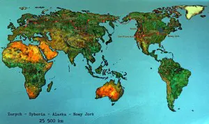 Mapa przedstawiająca trasę podróży.